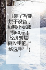 装了智能烘干设备，每吨小麦减损60斤（经济聚焦·夏收里的“新选手”）