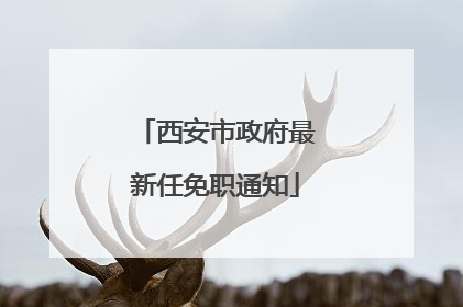 西安市政府最新任免职通知