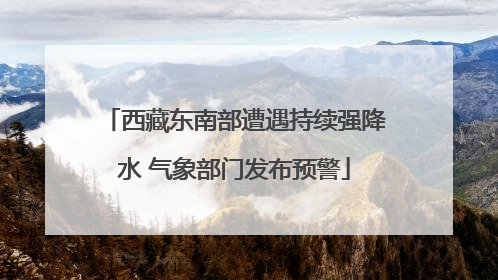 西藏东南部遭遇持续强降水 气象部门发布预警
