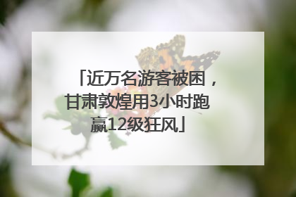 近万名游客被困，甘肃敦煌用3小时跑赢12级狂风