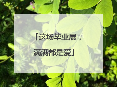 这场毕业展，满满都是爱