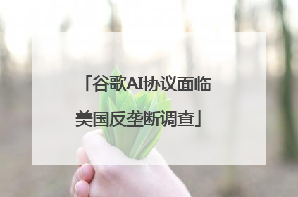 谷歌AI协议面临美国反垄断调查