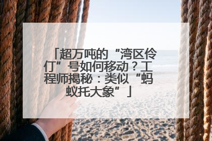 超万吨的“湾区伶仃”号如何移动？工程师揭秘：类似“蚂蚁托大象”
