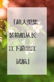 超大型集装箱船从长江下游出江试航