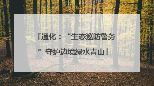 通化：“生态巡防警务”守护边境绿水青山