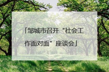 邹城市召开“社会工作面对面”座谈会