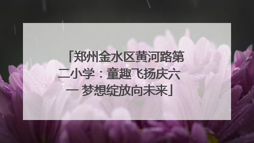 郑州金水区黄河路第二小学：童趣飞扬庆六一 梦想绽放向未来