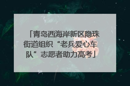 青岛西海岸新区隐珠街道组织“老兵爱心车队”志愿者助力高考