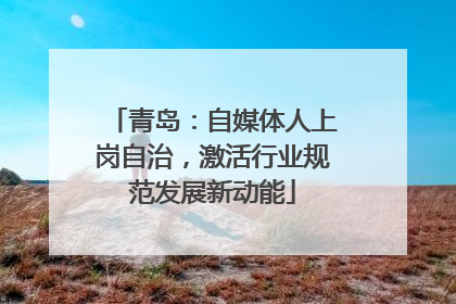 青岛：自媒体人上岗自治，激活行业规范发展新动能