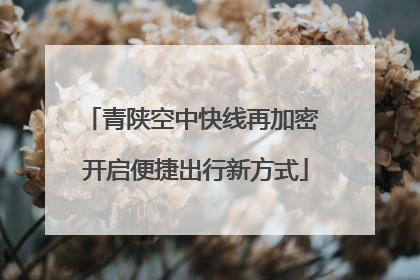 青陕空中快线再加密 开启便捷出行新方式