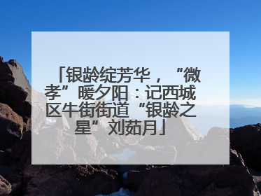 银龄绽芳华，“微孝”暖夕阳：记西城区牛街街道“银龄之星”刘茹月