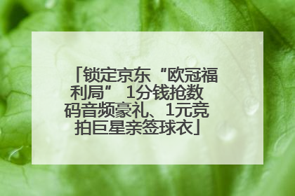 锁定京东“欧冠福利局” 1分钱抢数码音频豪礼、1元竞拍巨星亲签球衣