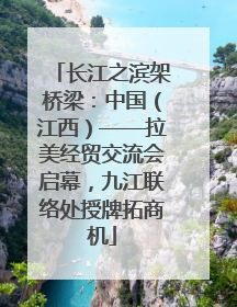 长江之滨架桥梁：中国（江西）——拉美经贸交流会启幕，九江联络处授牌拓商机