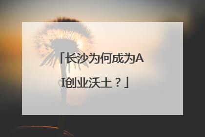长沙为何成为AI创业沃土？