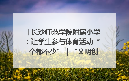 长沙师范学院附属小学：让学生参与体育活动“一个都不少”｜“文明创建耀三湘”专栏