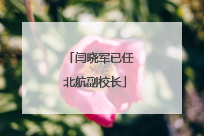闫晓军已任北航副校长
