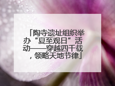 陶寺遗址组织举办“夏至观日”活动——穿越四千载，领略天地节律