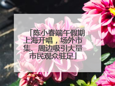 陈小春端午假期上海开唱，场外市集、周边吸引大量市民观众驻足