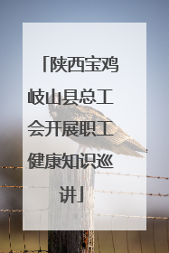 陕西宝鸡岐山县总工会开展职工健康知识巡讲
