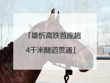 雄忻高铁首座超4千米隧道贯通