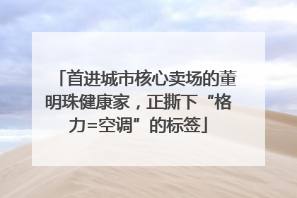 首进城市核心卖场的董明珠健康家，正撕下“格力=空调”的标签