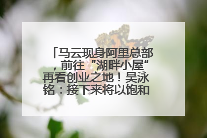 马云现身阿里总部，前往“湖畔小屋”再看创业之地！吴泳铭：接下来将以饱和式投入的打法，聚焦于几大核心战役