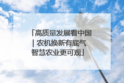 高质量发展看中国｜农机换新有底气 智慧农业更可观
