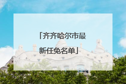 齐齐哈尔市最新任免名单