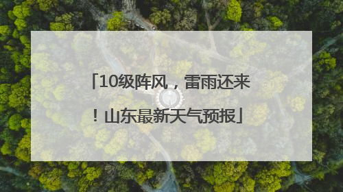 10级阵风，雷雨还来！山东最新天气预报