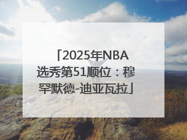 2025年NBA选秀第51顺位：穆罕默德-迪亚瓦拉