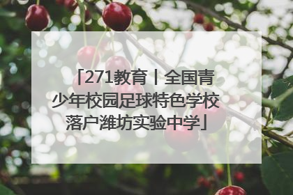 271教育丨全国青少年校园足球特色学校落户潍坊实验中学