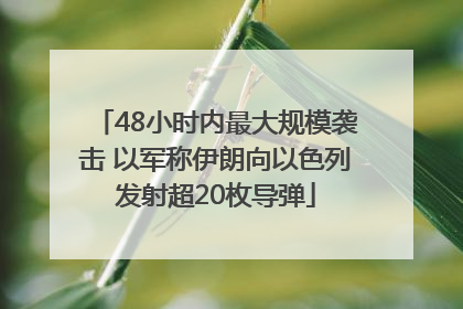 48小时内最大规模袭击 以军称伊朗向以色列发射超20枚导弹