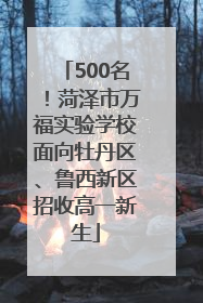 500名！菏泽市万福实验学校面向牡丹区、鲁西新区招收高一新生