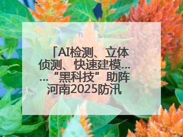 AI检测、立体侦测、快速建模……“黑科技”助阵河南2025防汛综合演练