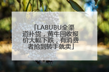 LABUBU全渠道补货，黄牛回收报价大幅下跌，有消费者抢到转手就卖