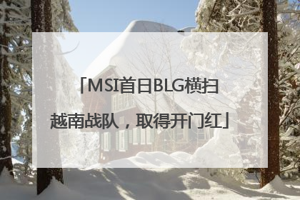 MSI首日BLG横扫越南战队，取得开门红